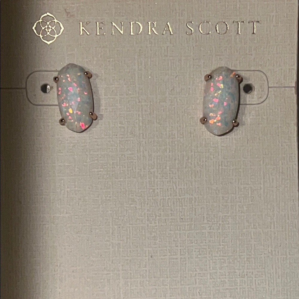 Kendra Scott Iridescent White Earrings